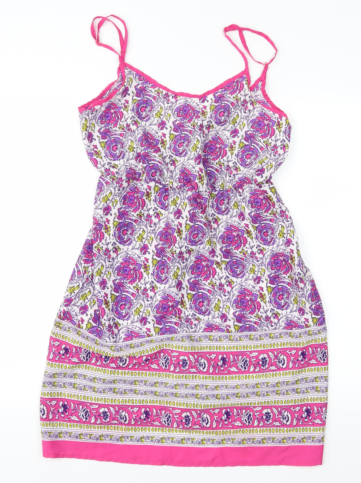 Ocean Club Womens Purple Floral  Slip Dress  Size 6