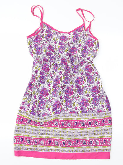 Ocean Club Womens Purple Floral  Slip Dress  Size 6