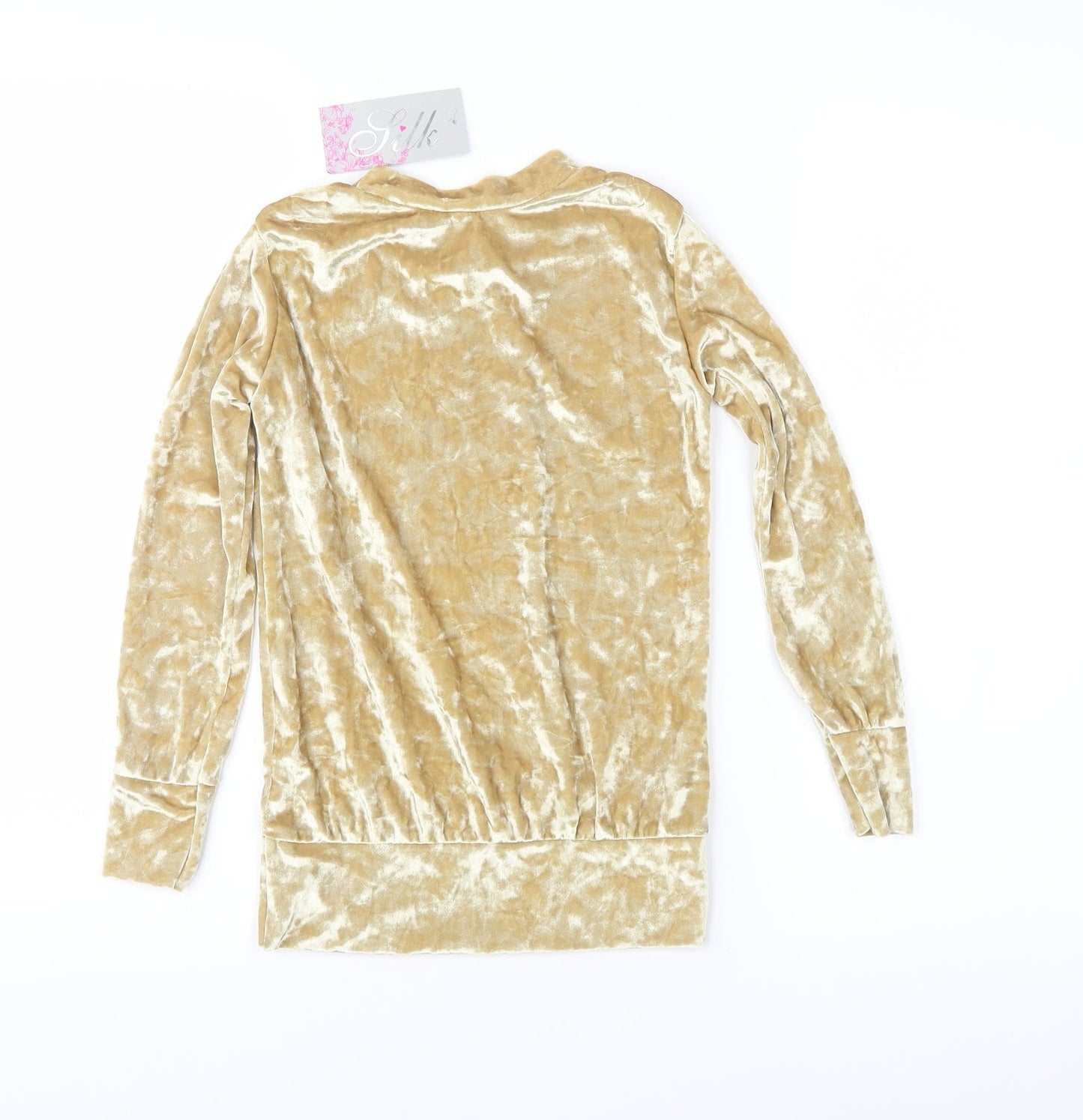 Silk Girls Gold  Velour Pullover Sweatshirt Size 7-8 Years