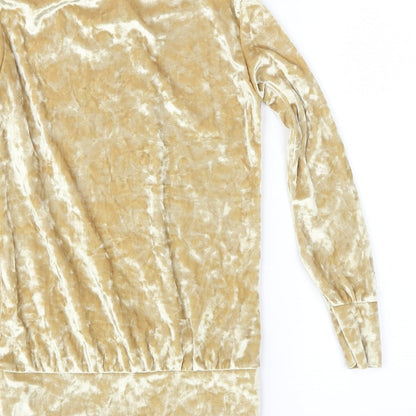 Silk Girls Gold  Velour Pullover Sweatshirt Size 7-8 Years