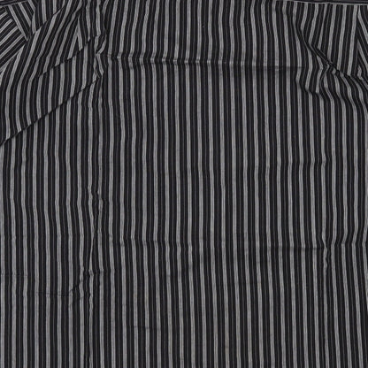 Mens UK Size 16.5 Greenwoods Black  Button-Up Long Sleeve Casual Shirt