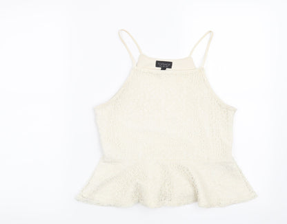 Topshop Womens Beige   Basic Blouse Size 10