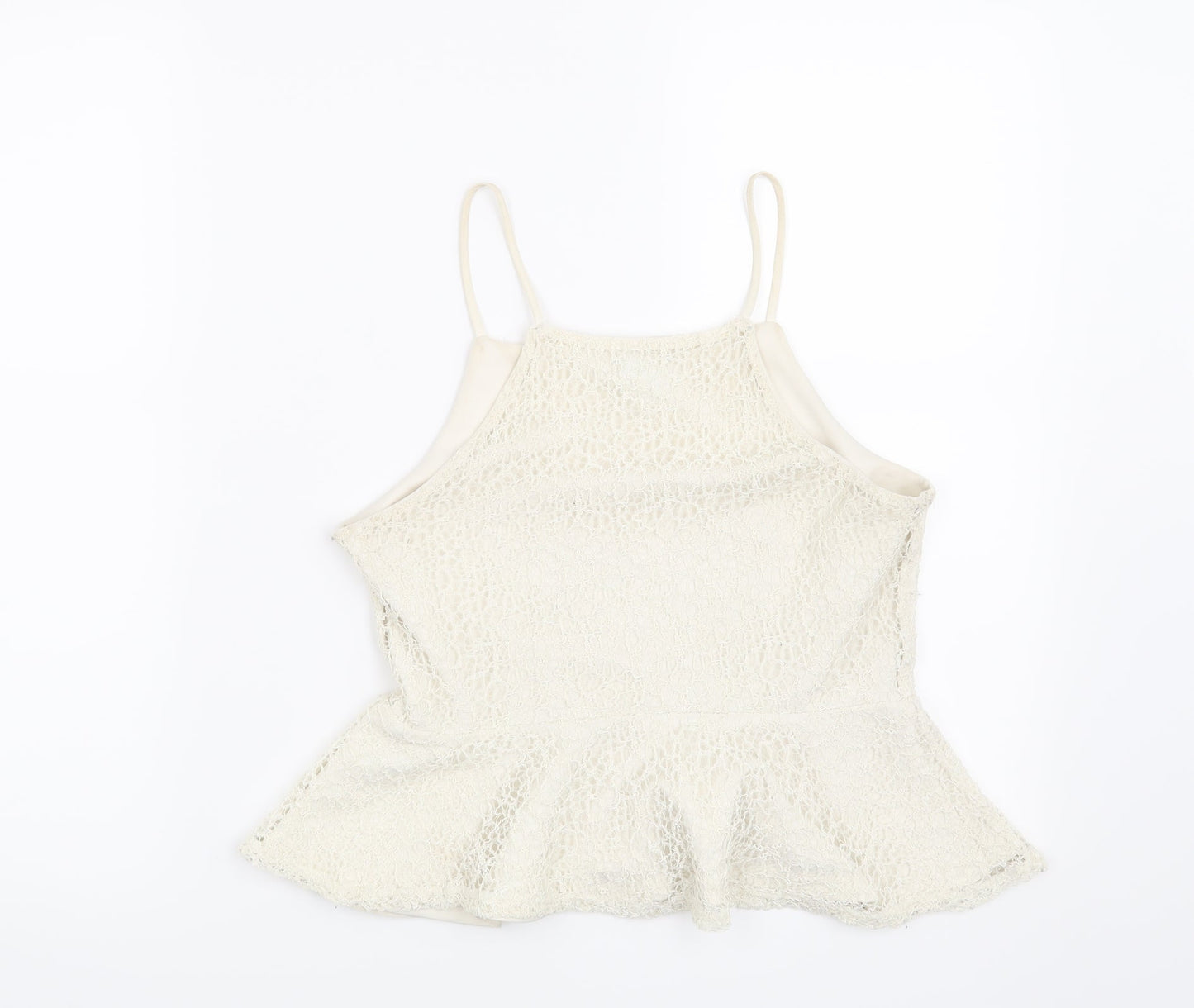 Topshop Womens Beige   Basic Blouse Size 10