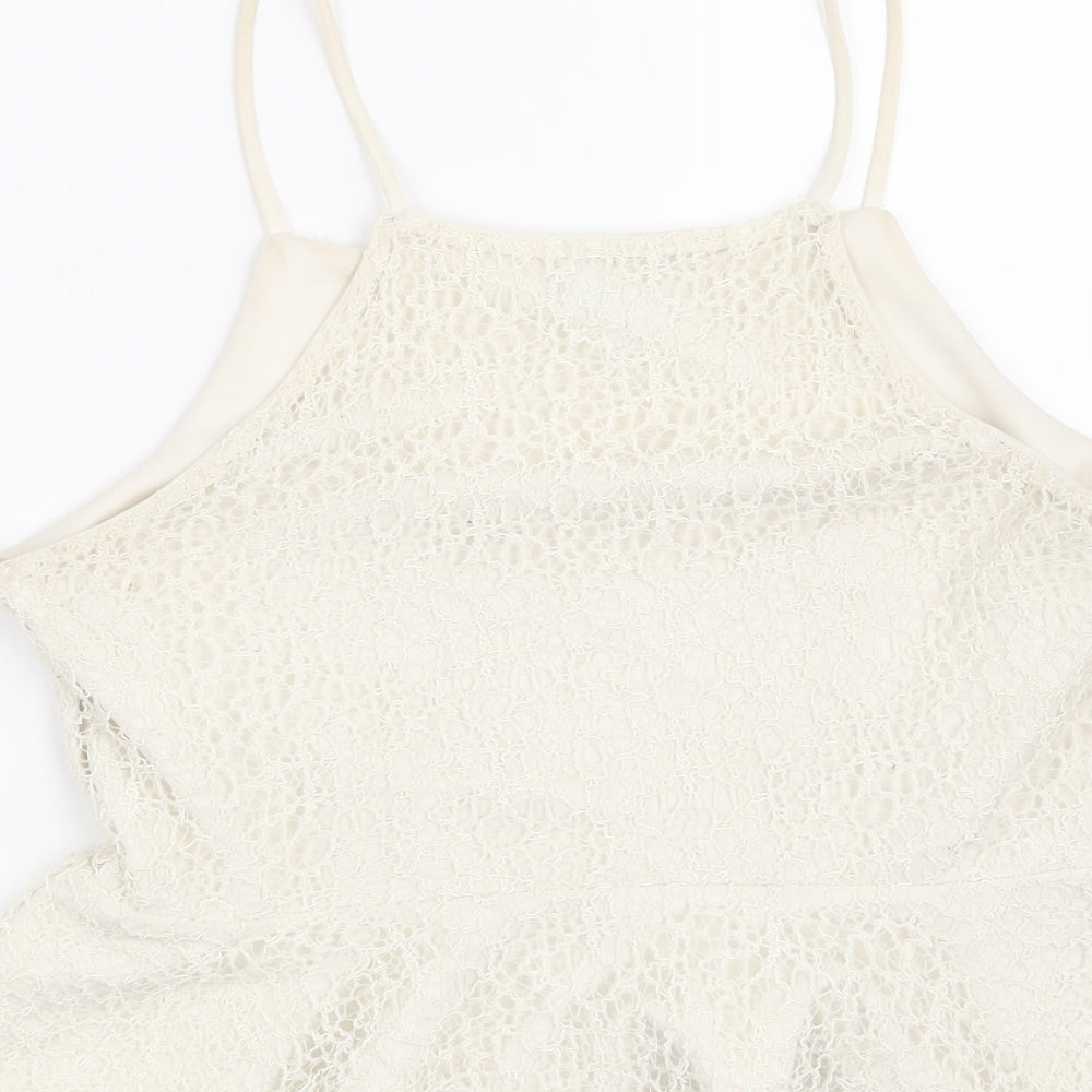 Topshop Womens Beige   Basic Blouse Size 10