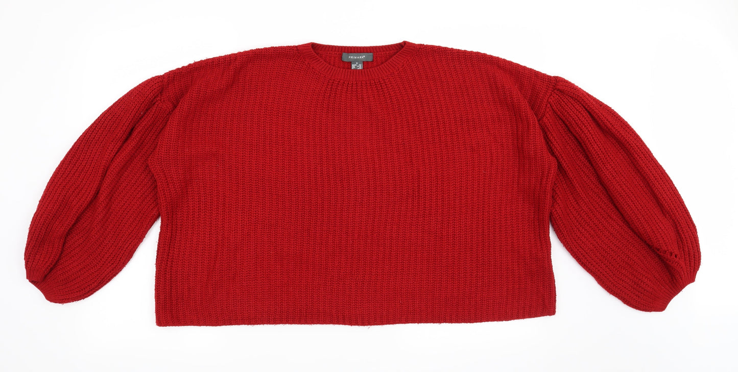 Primark Womens Red   Pullover Jumper Size 6