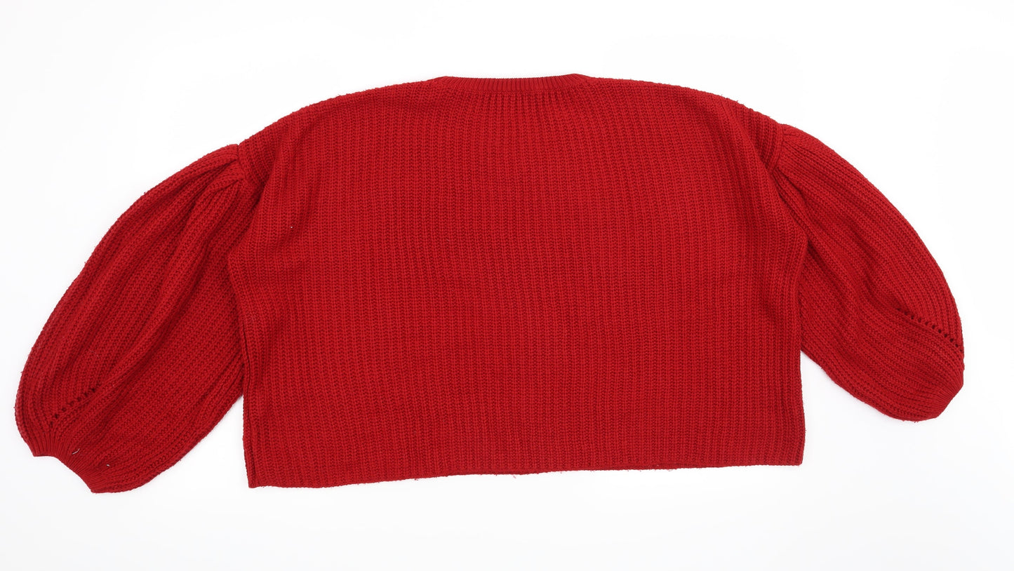 Primark Womens Red   Pullover Jumper Size 6