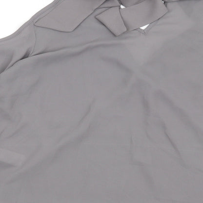 Womens UK Size 12 New Look Grey Basic Blouse