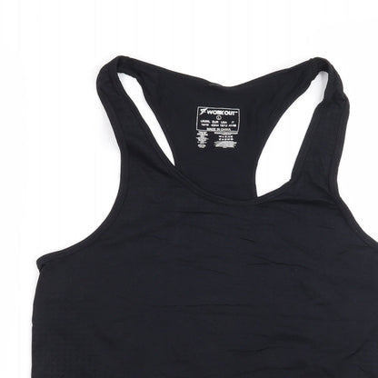 Womens UK Size 14 Workout Black Basic T-Shirt