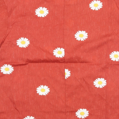 Womens UK Size S Preworn Orange Basic Blouse