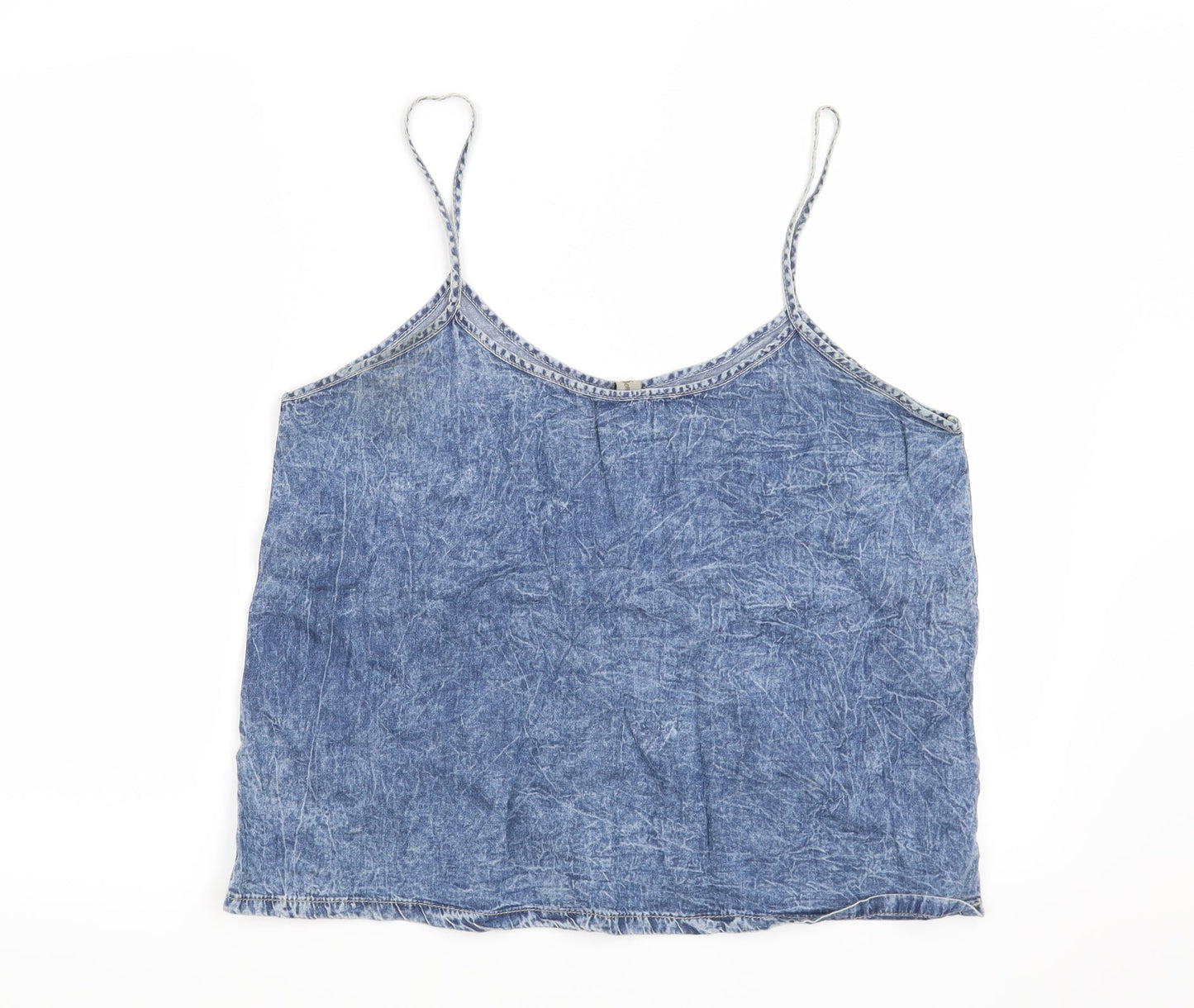 Womens UK Size 14 DENIM CO Blue Basic Blouse