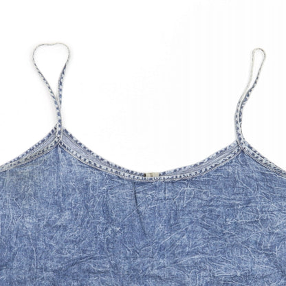 Womens UK Size 14 DENIM CO Blue Basic Blouse