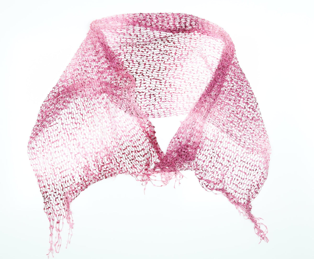 Additional front view of Preworn women’s pink shawl/wrap