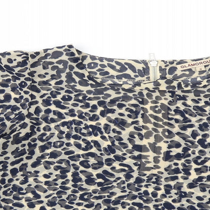 Womens UK Size 8 Glamorous Blue Basic Blouse