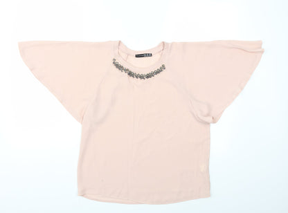 Womens UK Size 10 Atmosphere Pink Basic Blouse