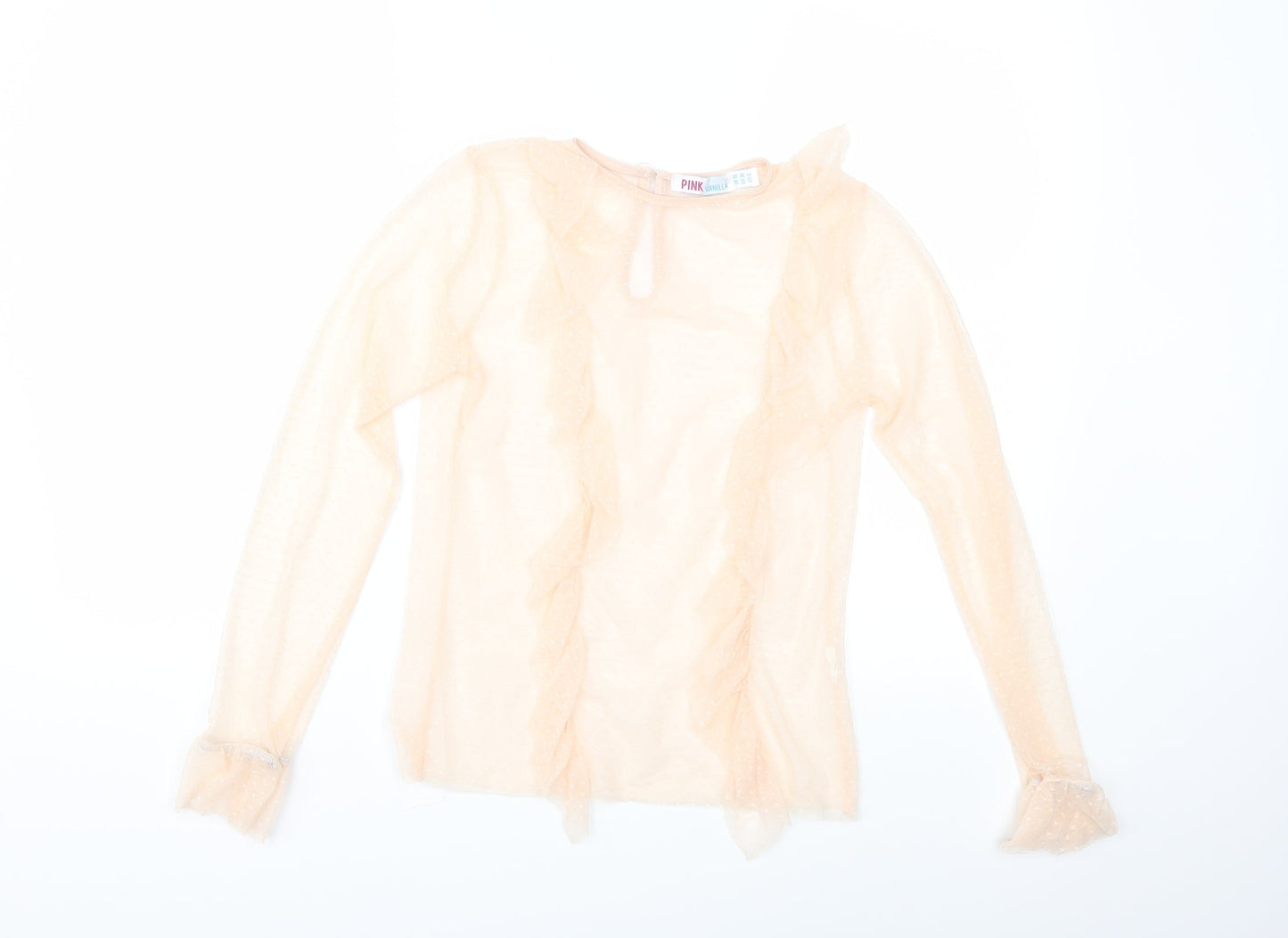 Womens UK Size 10 Pink Vanilla Pink Basic Blouse