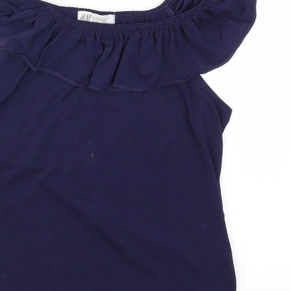 H&M Girls Blue   Basic Blouse Size 6 Years