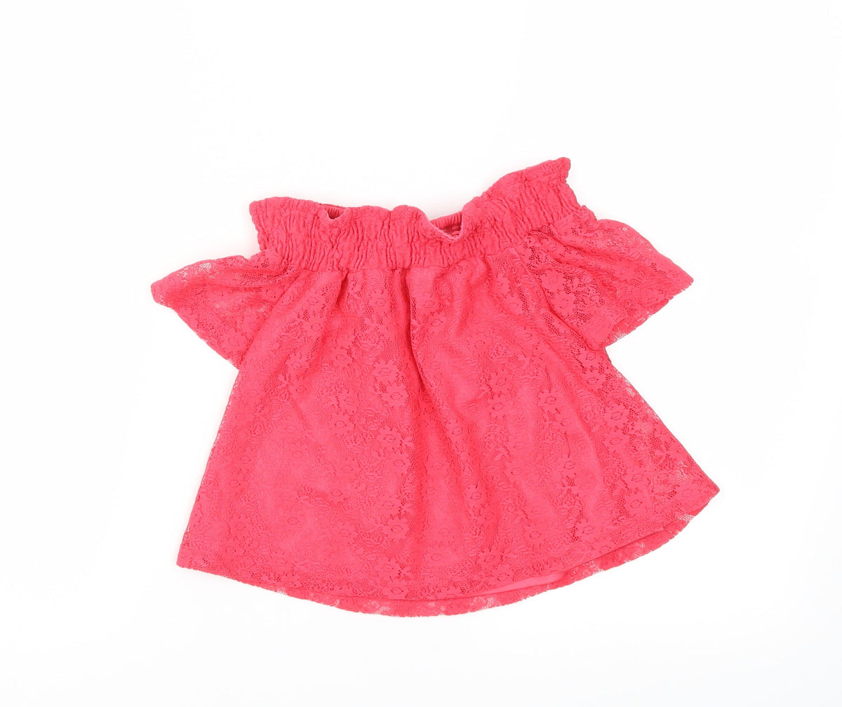 Additional front view of Primark girls’ red basic blouse, size 8, years