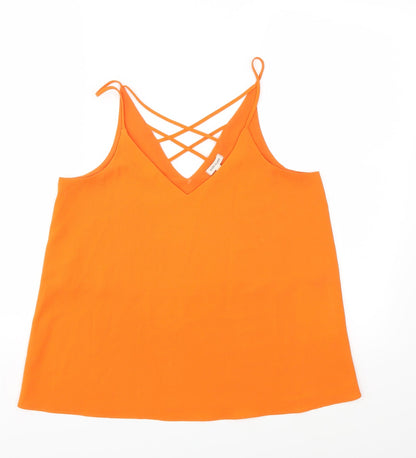 River Island Womens Orange   Basic Tank Size 8