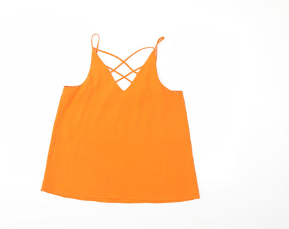 River Island Womens Orange   Basic Tank Size 8