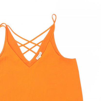 River Island Womens Orange   Basic Tank Size 8