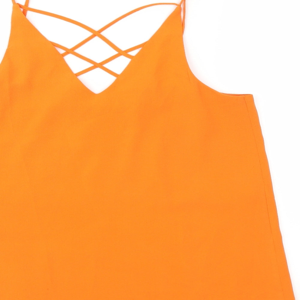 River Island Womens Orange   Basic Tank Size 8