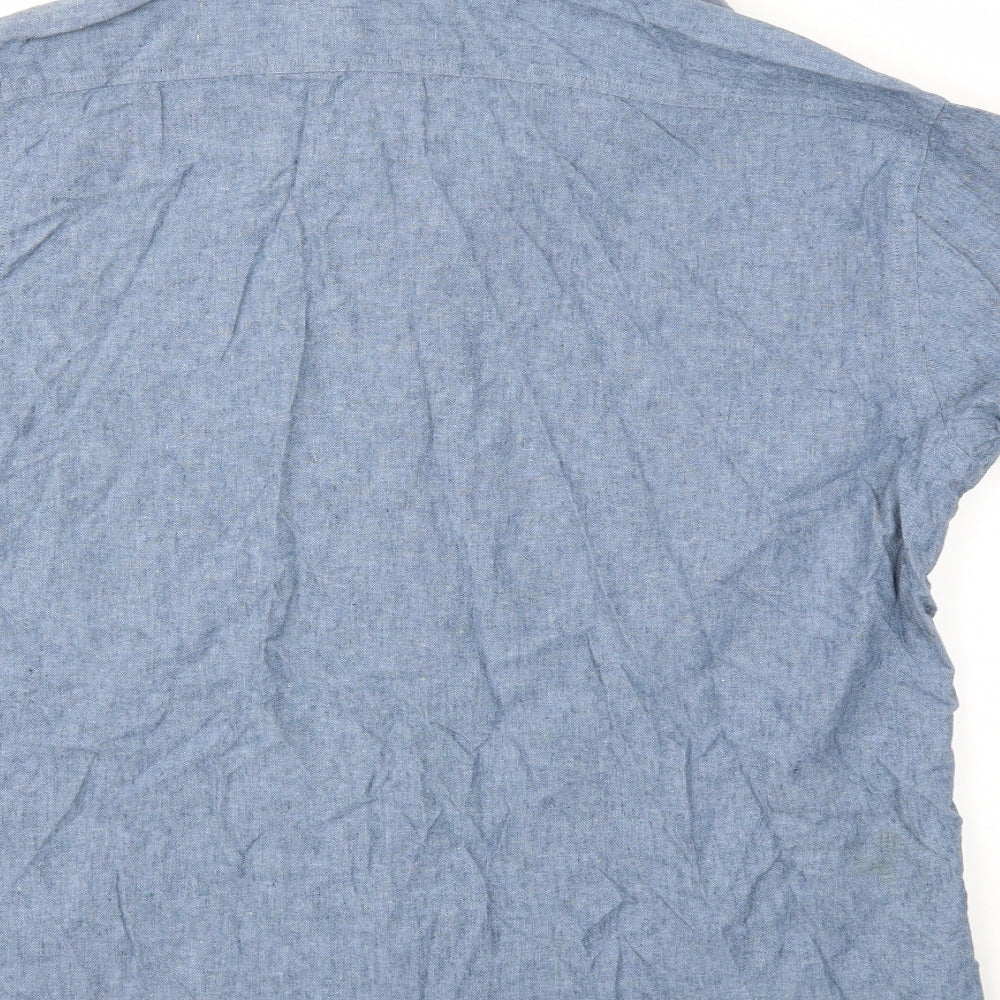 TU Mens Blue    Button-Up Size XL