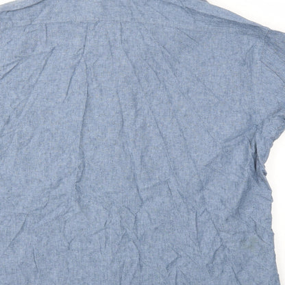 TU Mens Blue    Button-Up Size XL