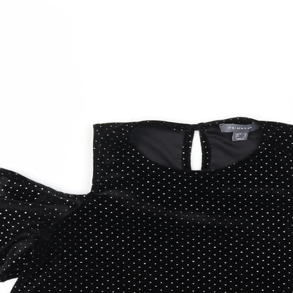 Womens UK Size 10 Atmosphere Black Basic Blouse