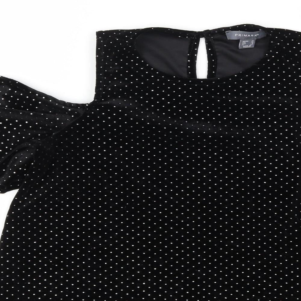 Womens UK Size 10 Atmosphere Black Basic Blouse