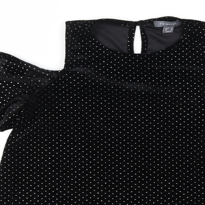 Womens UK Size 10 Atmosphere Black Basic Blouse