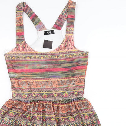 Kiah Womens Multicoloured Striped  Fit & Flare  Size 12