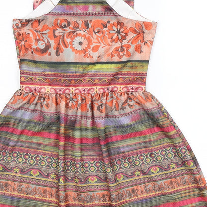 Kiah Womens Multicoloured Striped  Fit & Flare  Size 12