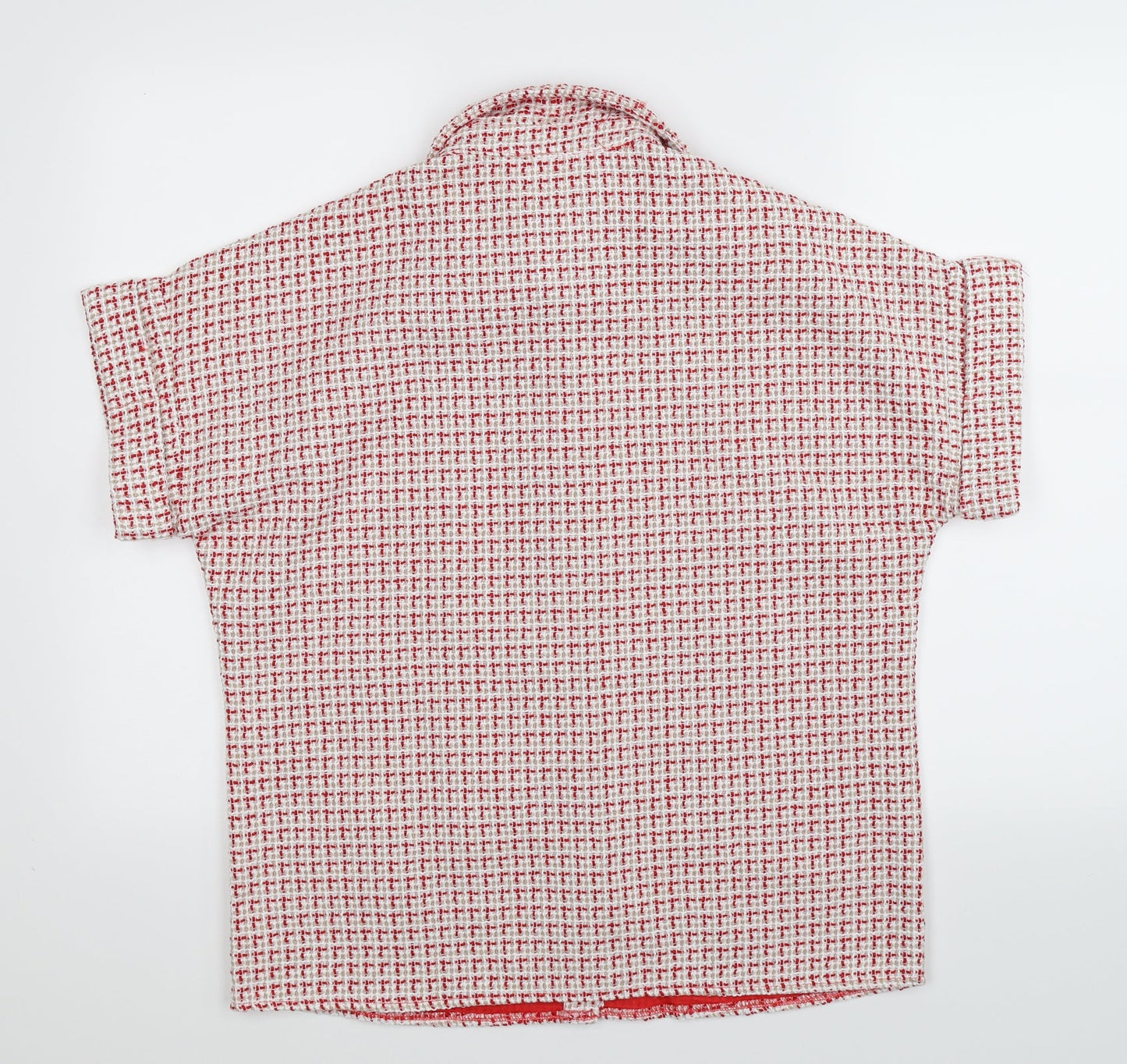 SheIn Womens Multicoloured Check  Basic Button-Up Size S  - Oversized