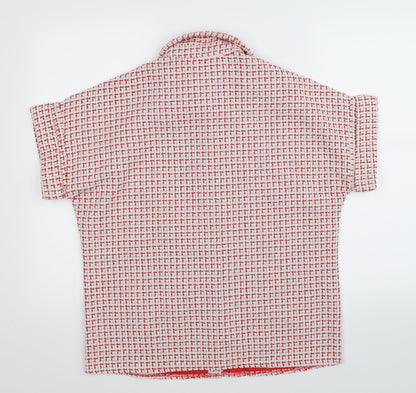 SheIn Womens Multicoloured Check  Basic Button-Up Size S  - Oversized