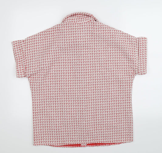 SheIn Womens Multicoloured Check  Basic Button-Up Size S  - Oversized