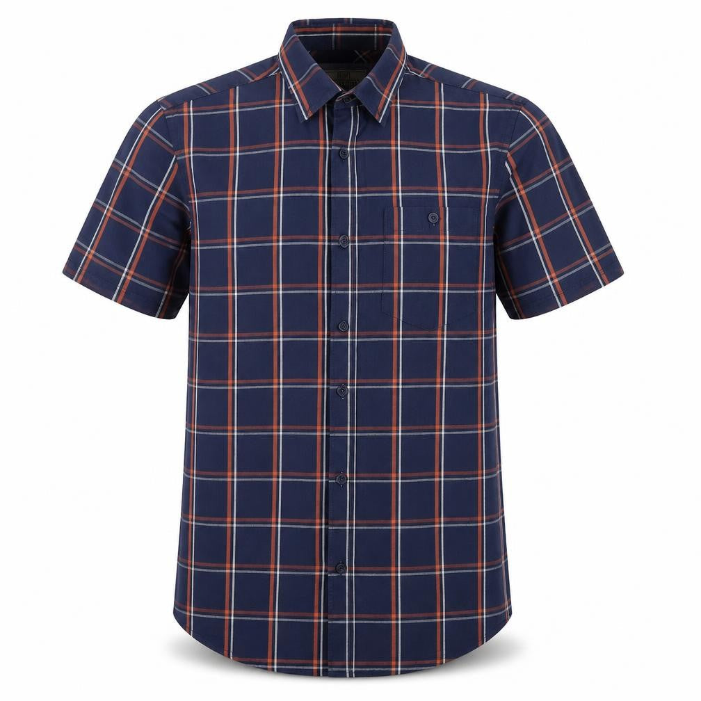 Mens UK Size S F&F Blue  Button-Up Short Sleeve Casual Shirt
