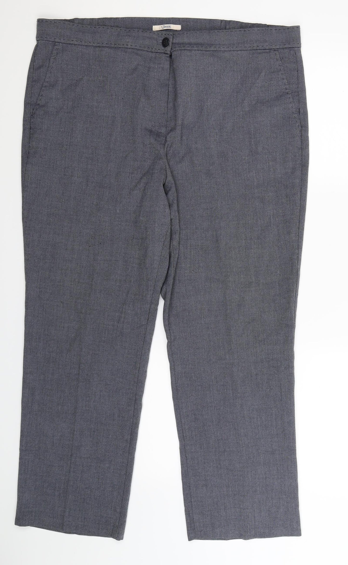 Womens UK Size 18 Marks and Spencer Regular Fit  Grey Trousers