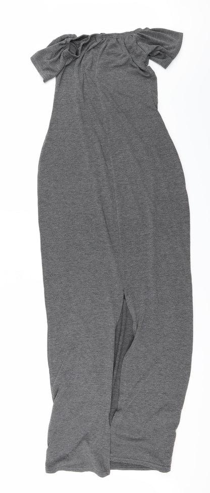 Boohoo Womens Grey   Pencil Dress  Size 10