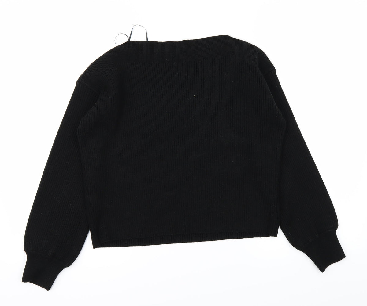 Back view of River Island women’s black jumper, size XS