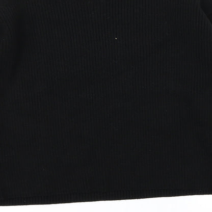 Brand and care label for River Island women’s black jumper, size XS