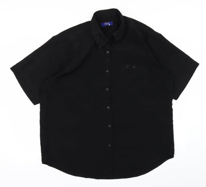 Mens UK Size L jars Black  Button-Up Short Sleeve Casual Shirt