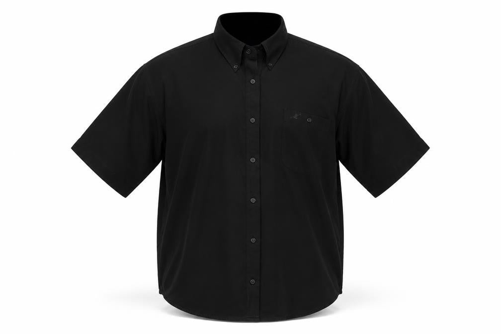 Mens UK Size L jars Black  Button-Up Short Sleeve Casual Shirt