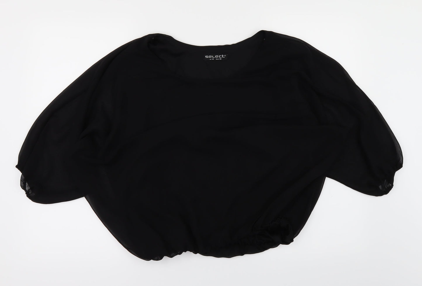 Womens UK Size 10 Select Black Basic T-Shirt
