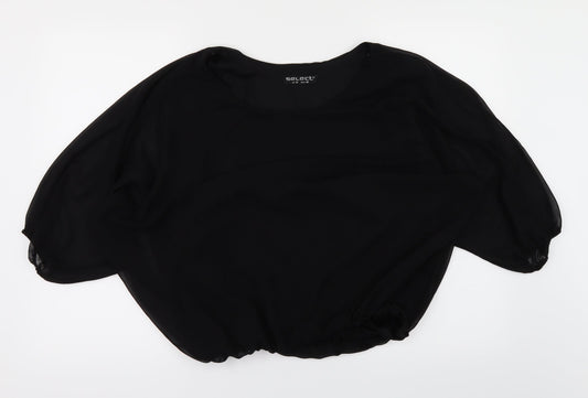 Womens UK Size 10 Select Black Basic T-Shirt