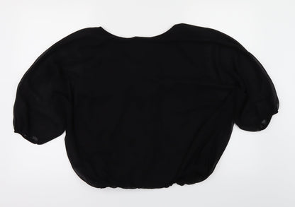 Womens UK Size 10 Select Black Basic T-Shirt