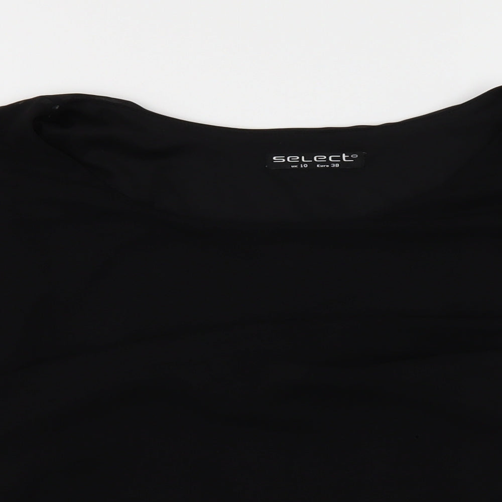 Womens UK Size 10 Select Black Basic T-Shirt