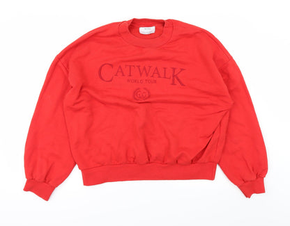 Bershka Womens Red   Pullover Jumper Size S
