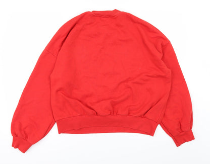Bershka Womens Red   Pullover Jumper Size S