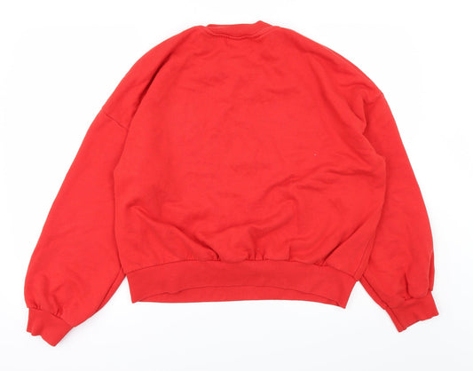 Bershka Womens Red   Pullover Jumper Size S