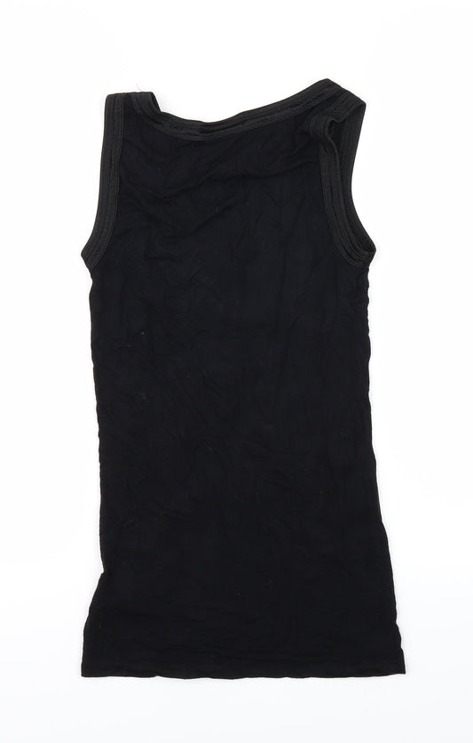Fransa Womens Black   Basic Tank Size XS